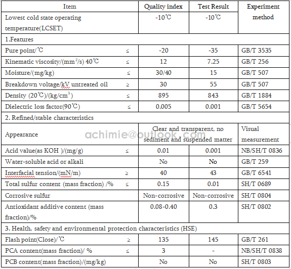 Achimie ultra-high voltage 25AX transformer oil  I-10℃ transformer oil (special) GB2536 (图1)